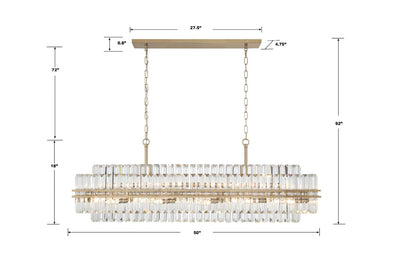 Hayes 16 Light Aged Brass Chandelier Chandelier Crystorama