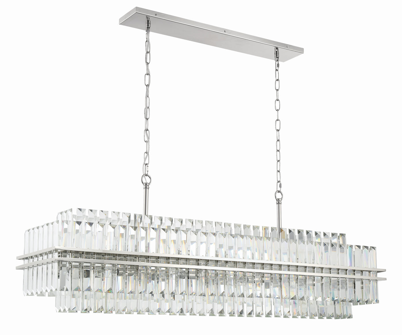 Hayes 16 Light Polished Nickel Chandelier Chandelier Crystorama