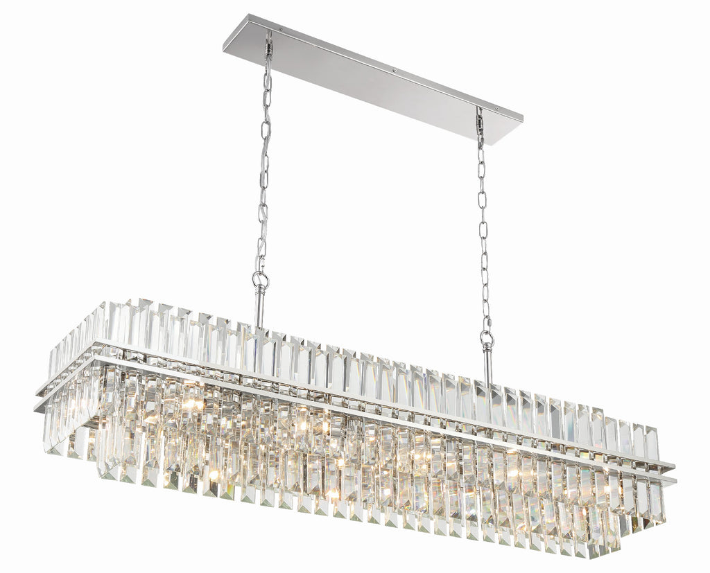 Hayes 16 Light Polished Nickel Chandelier Chandelier Crystorama