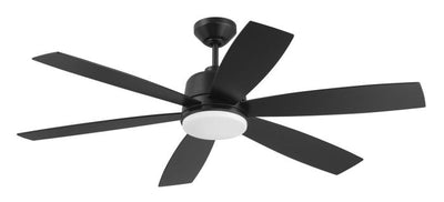 54" Hogan Fan in Flat Black Finish, Blades Included Ceiling Fan CRAFTMADE