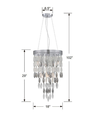 Hudson 6 Light Polished Chrome Chandelier Chandelier Crystorama