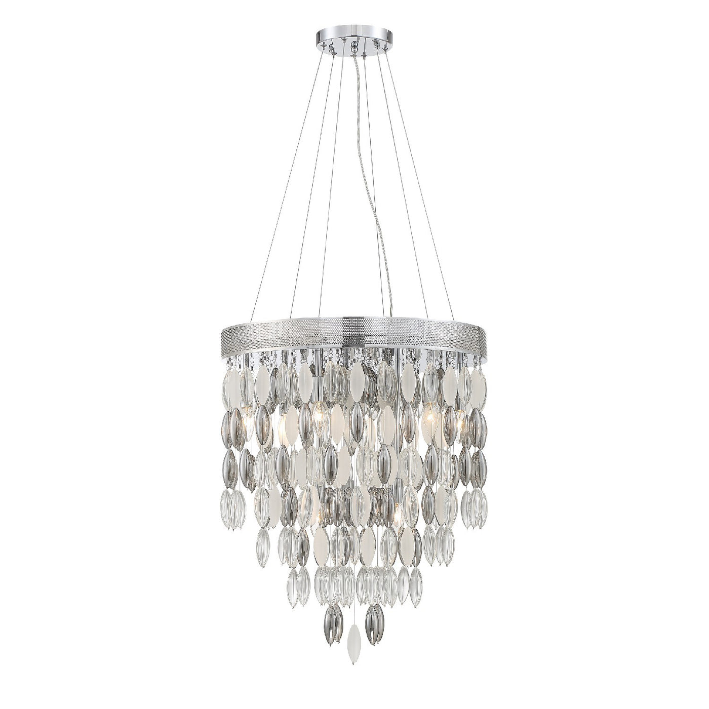 Hudson 9 Light Polished Chrome Chandelier Chandelier Crystorama