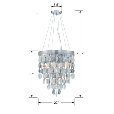 Hudson 9 Light Polished Chrome Chandelier Chandelier Crystorama