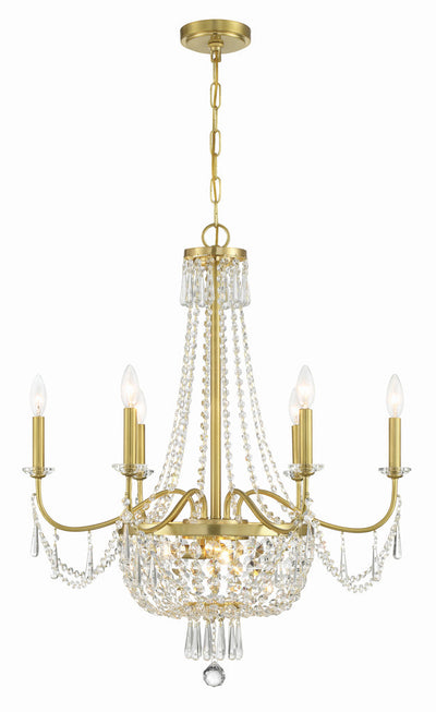 Haywood 9 Light Aged Brass Chandelier Chandelier Crystorama