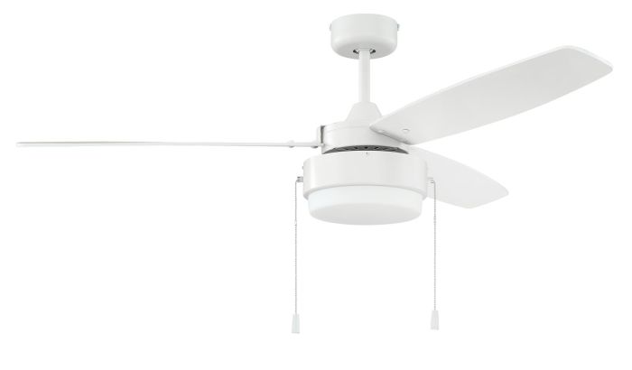 52" Intrepid in White w/ White/Ash Blades Ceiling Fan CRAFTMADE