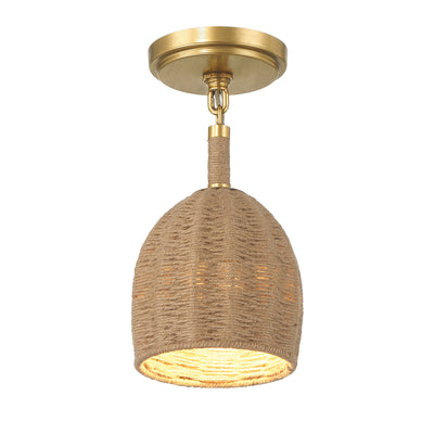 Jace 1 Light Soft Gold Semi Flush Semi Flush Crystorama