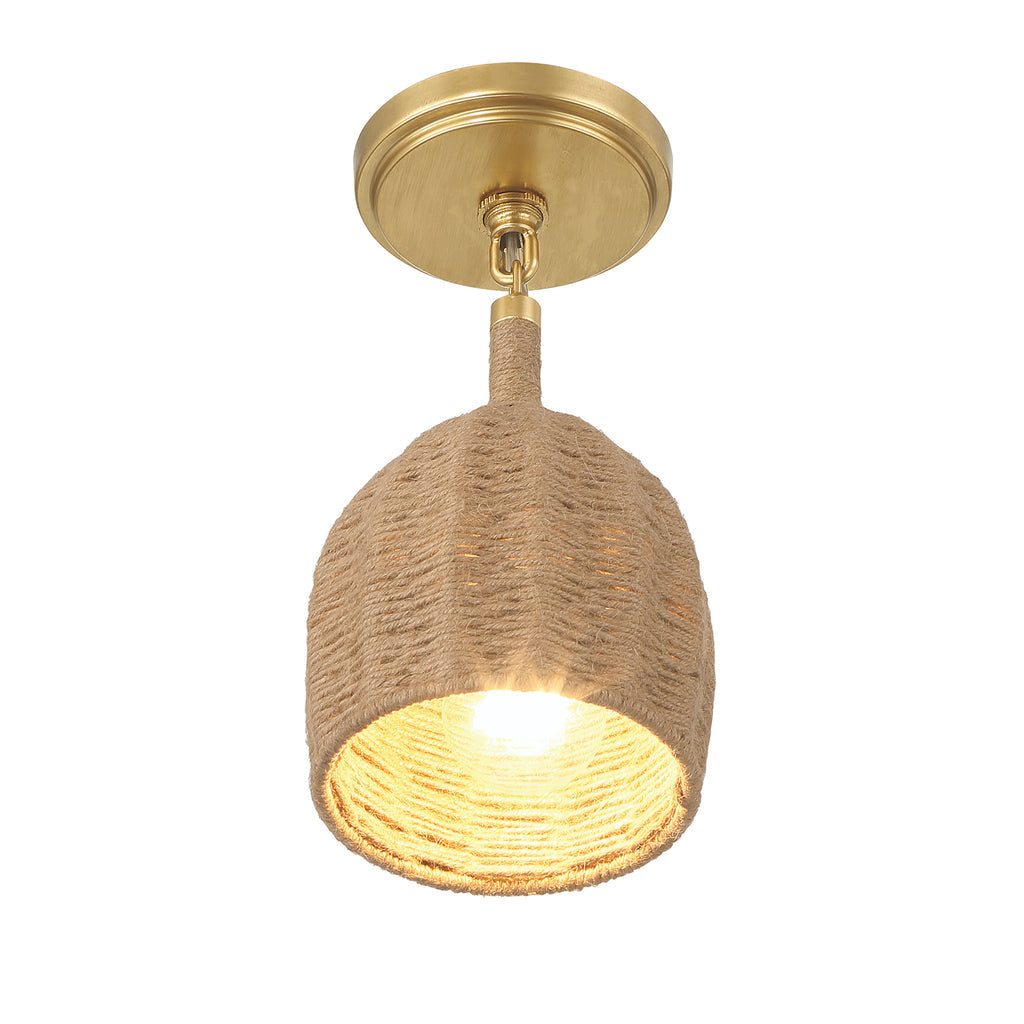 Jace 1 Light Soft Gold Semi Flush Semi Flush Crystorama