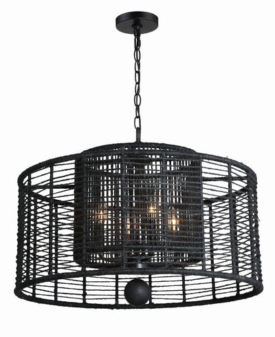 Jayna 4 Light Matte Black Chandelier Chandelier Crystorama