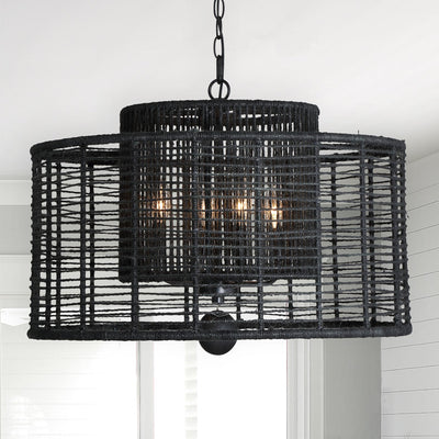 Jayna 4 Light Matte Black Chandelier Chandelier Crystorama