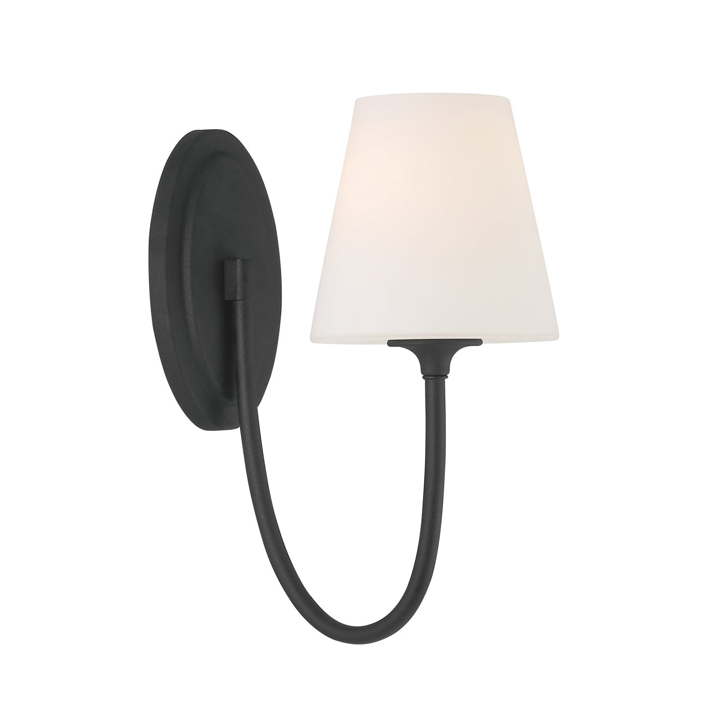 Juno 1 Light Black Forged Sconce Wall Sconce Crystorama