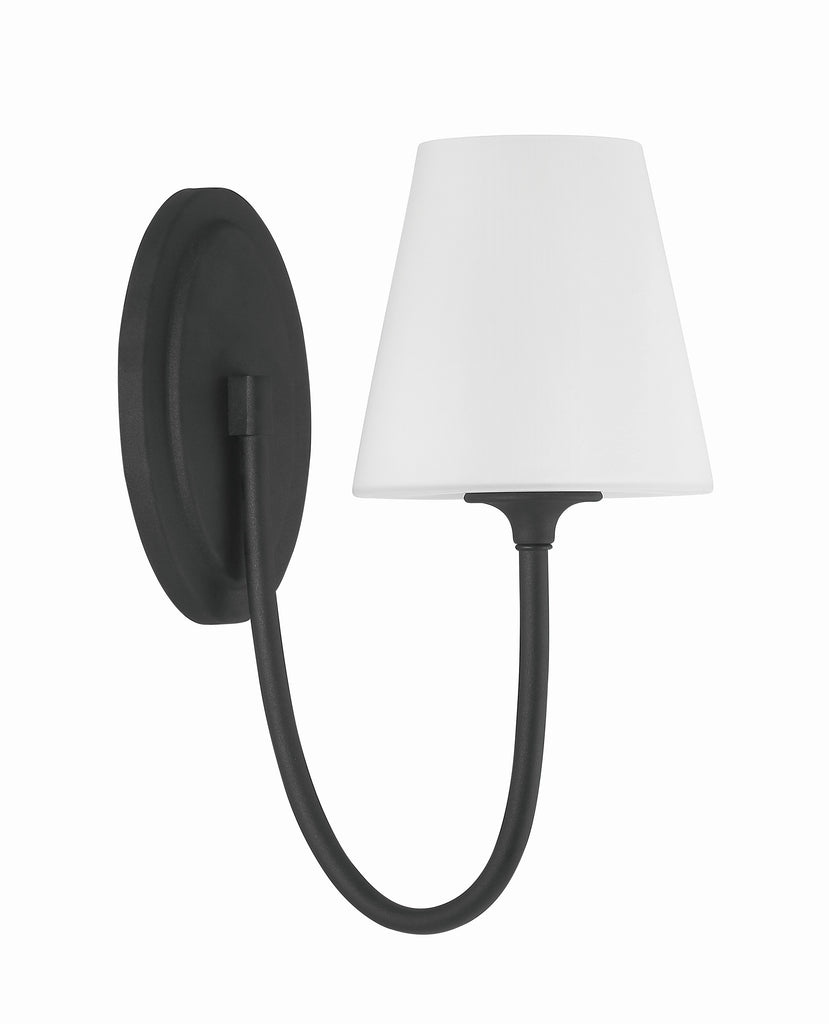 Juno 1 Light Black Forged Sconce Wall Sconce Crystorama