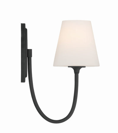 Juno 1 Light Black Forged Sconce Wall Sconce Crystorama