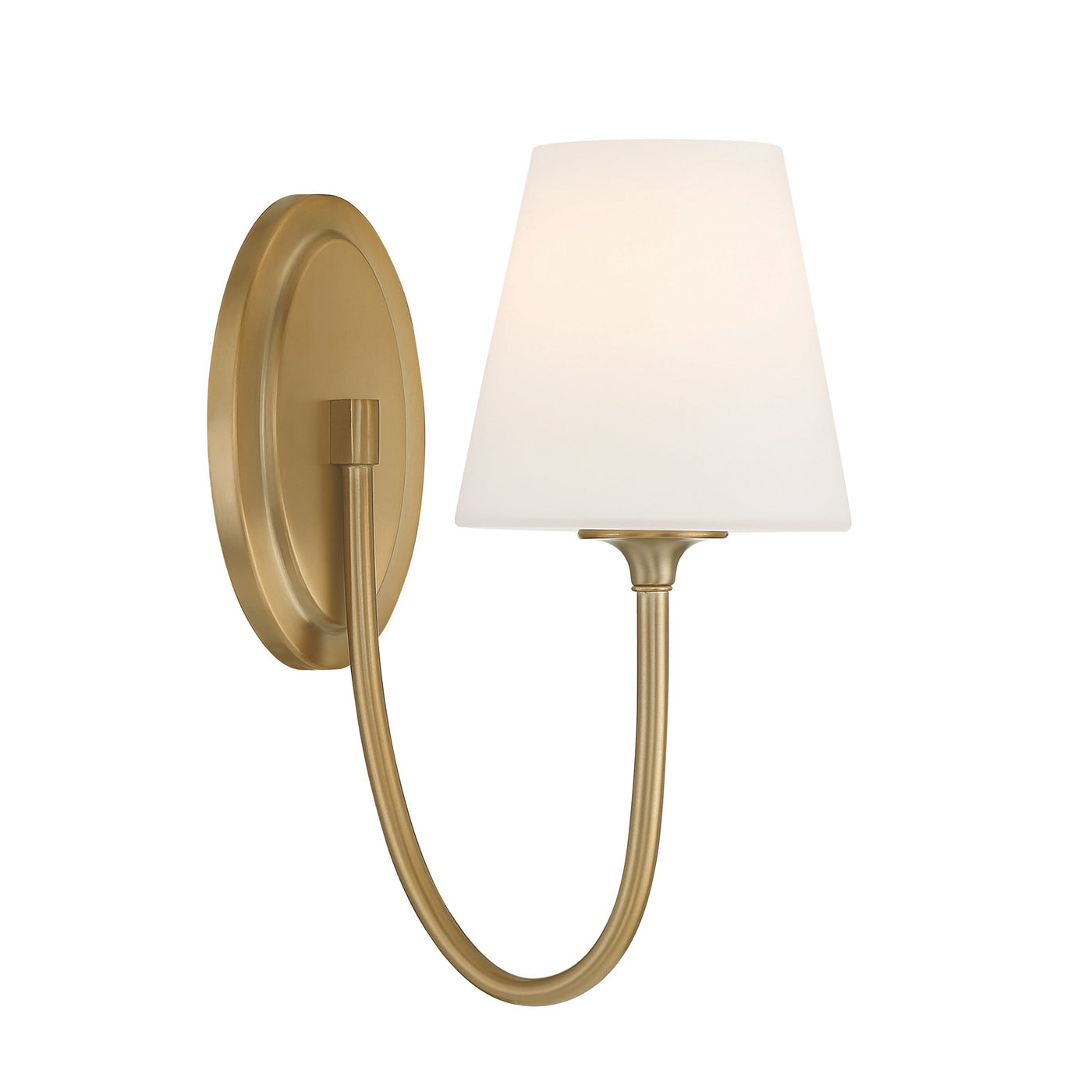 Juno 1 Light Vibrant Gold Sconce Wall Sconce Crystorama