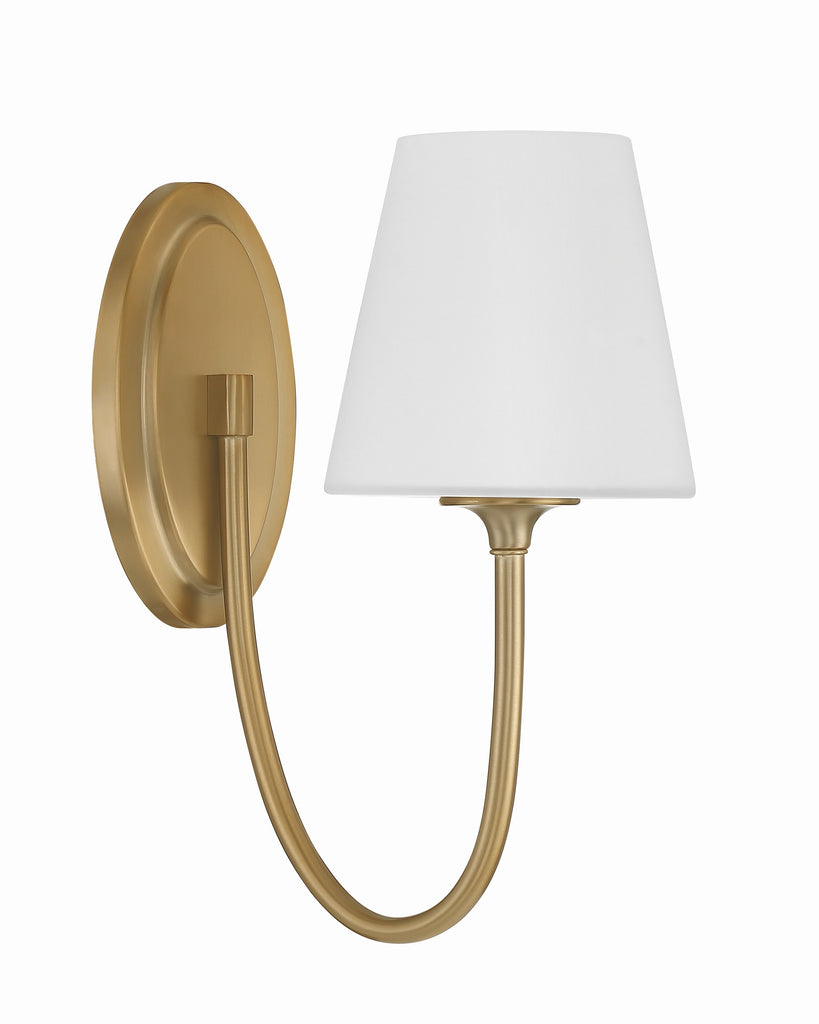 Juno 1 Light Vibrant Gold Sconce Wall Sconce Crystorama