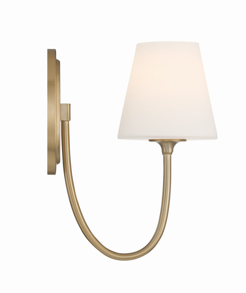 Juno 1 Light Vibrant Gold Sconce Wall Sconce Crystorama