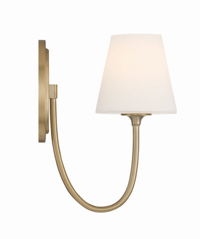 Juno 1 Light Vibrant Gold Sconce Wall Sconce Crystorama