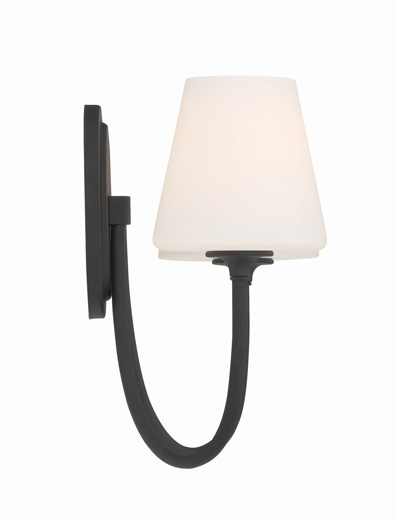 Juno 2 Light Black Forged Sconce Wall Sconce Crystorama