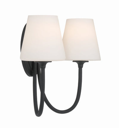 Juno 2 Light Black Forged Sconce Wall Sconce Crystorama