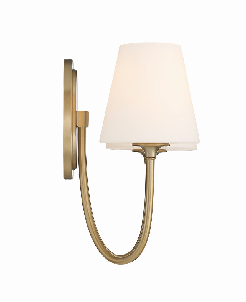 Juno 2 Light Vibrant Gold Sconce Wall Sconce Crystorama