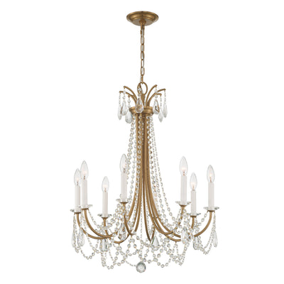 Karrington 8 Light Aged Brass Chandelier Chandelier Crystorama