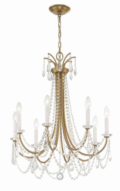 Karrington 8 Light Aged Brass Chandelier Chandelier Crystorama