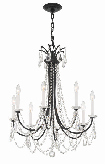 Karrington 8 Light Matte Black Chandelier Chandelier Crystorama