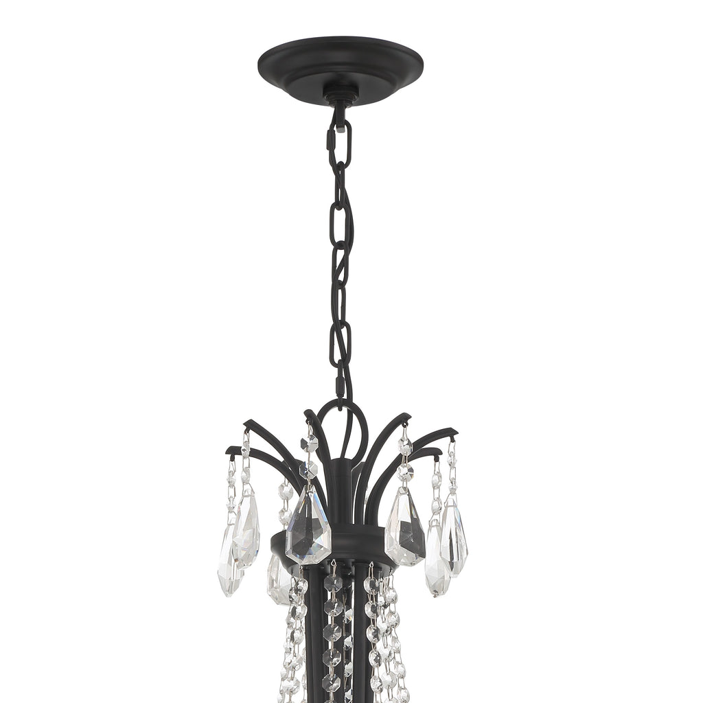 Karrington 8 Light Matte Black Chandelier Chandelier Crystorama