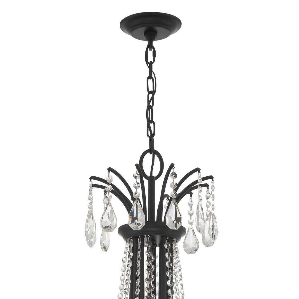 Karrington 12 Light Matte Black Chandelier Chandelier Crystorama