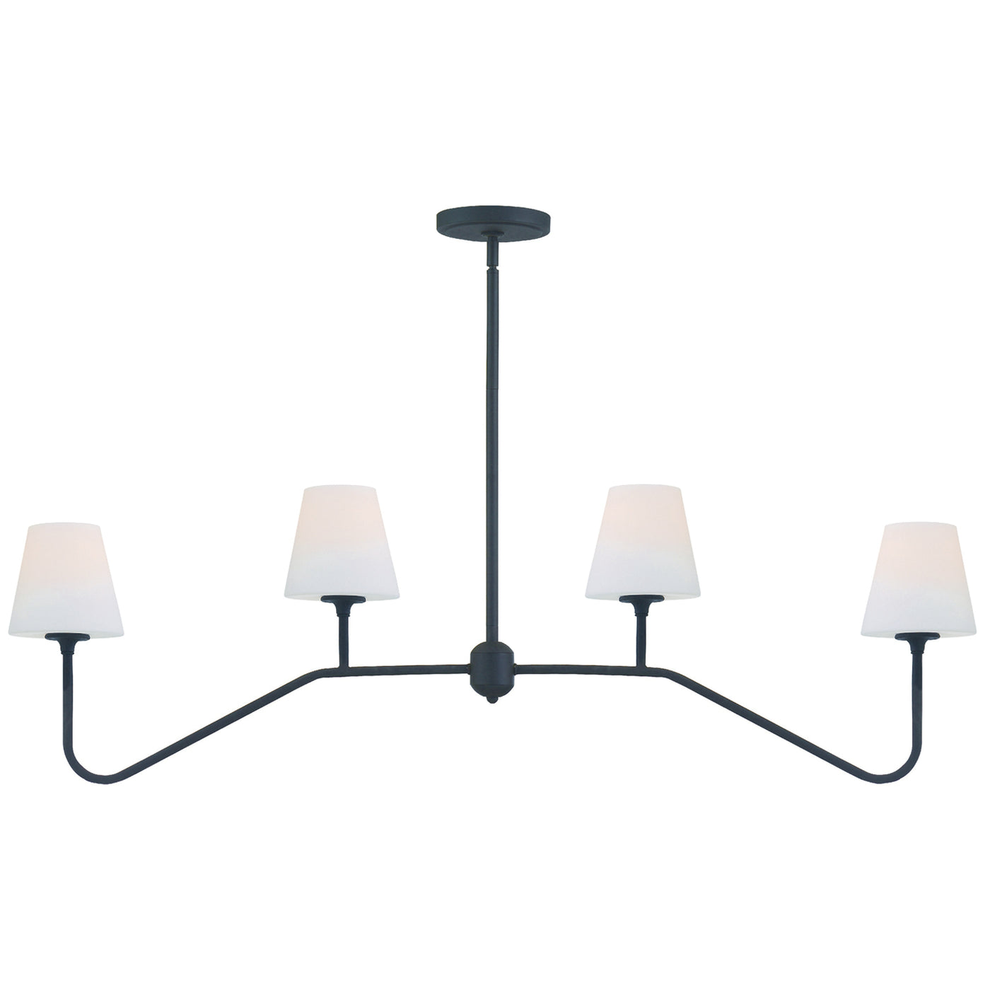 Keenan 4 Light Black Forged Chandelier Chandelier Crystorama