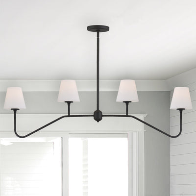 Keenan 4 Light Black Forged Chandelier Chandelier Crystorama