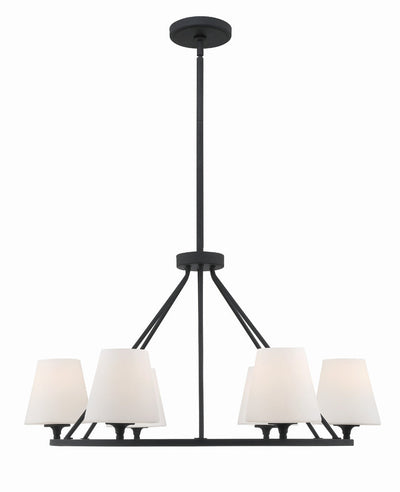 Keenan 6 Light Black Forged Chandelier Chandelier Crystorama