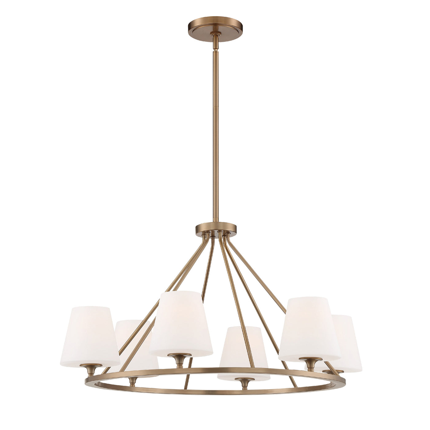 Keenan 6 Light Vibrant Gold Chandelier Chandelier Crystorama