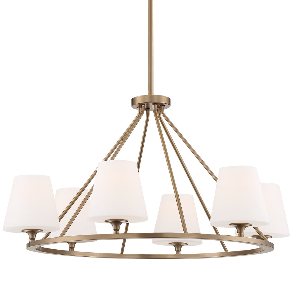 Keenan 6 Light Vibrant Gold Chandelier Chandelier Crystorama