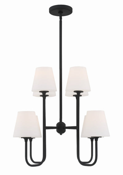 Keenan 8 Light Black Forged Chandelier Chandelier Crystorama