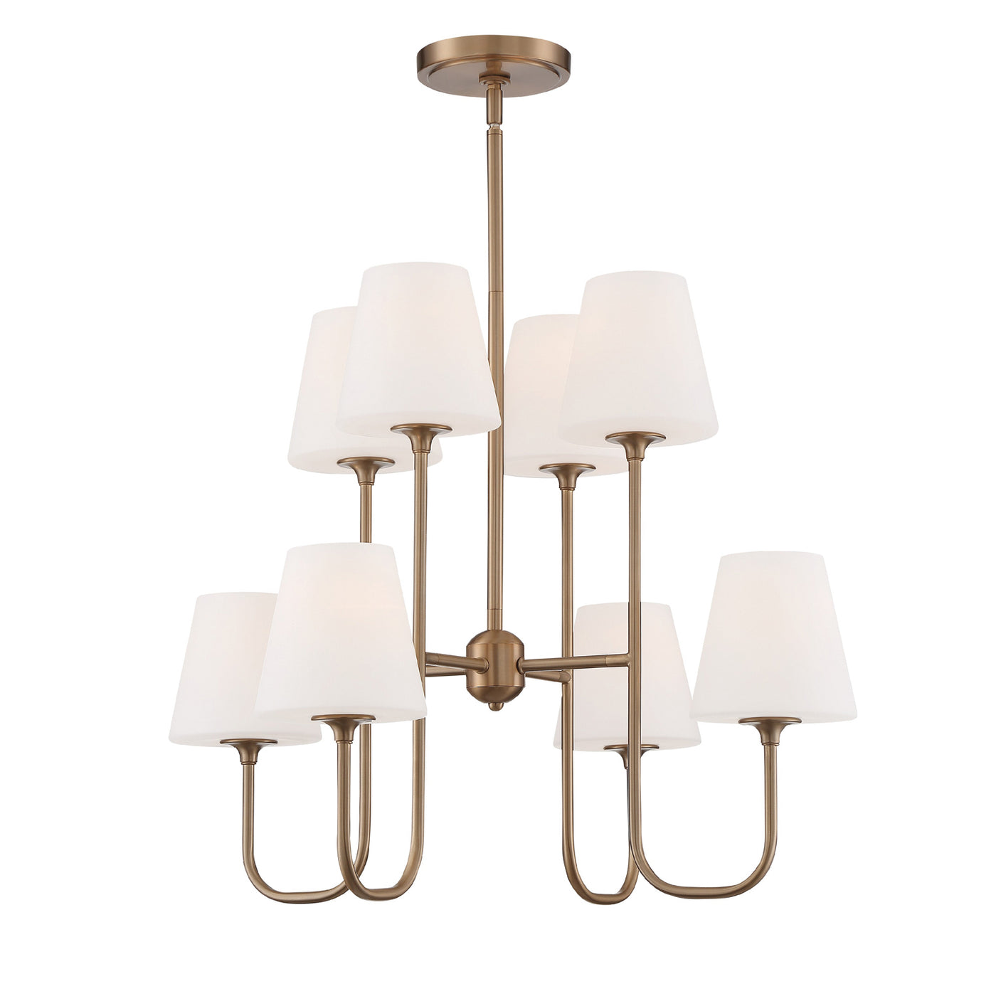 Keenan 8 Light Vibrant Gold Chandelier Chandelier Crystorama