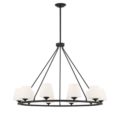 Keenan 10 Light Matte Black Chandelier Chandelier Crystorama