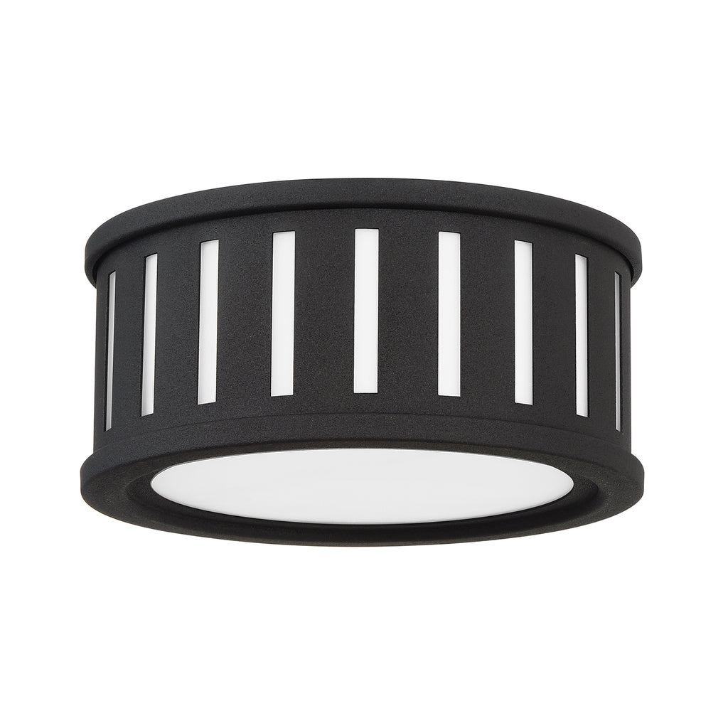 Kendal 2 Light Black Forged Flush Mount Semi Flush Crystorama