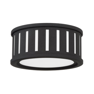 Kendal 2 Light Black Forged Flush Mount Semi Flush Crystorama