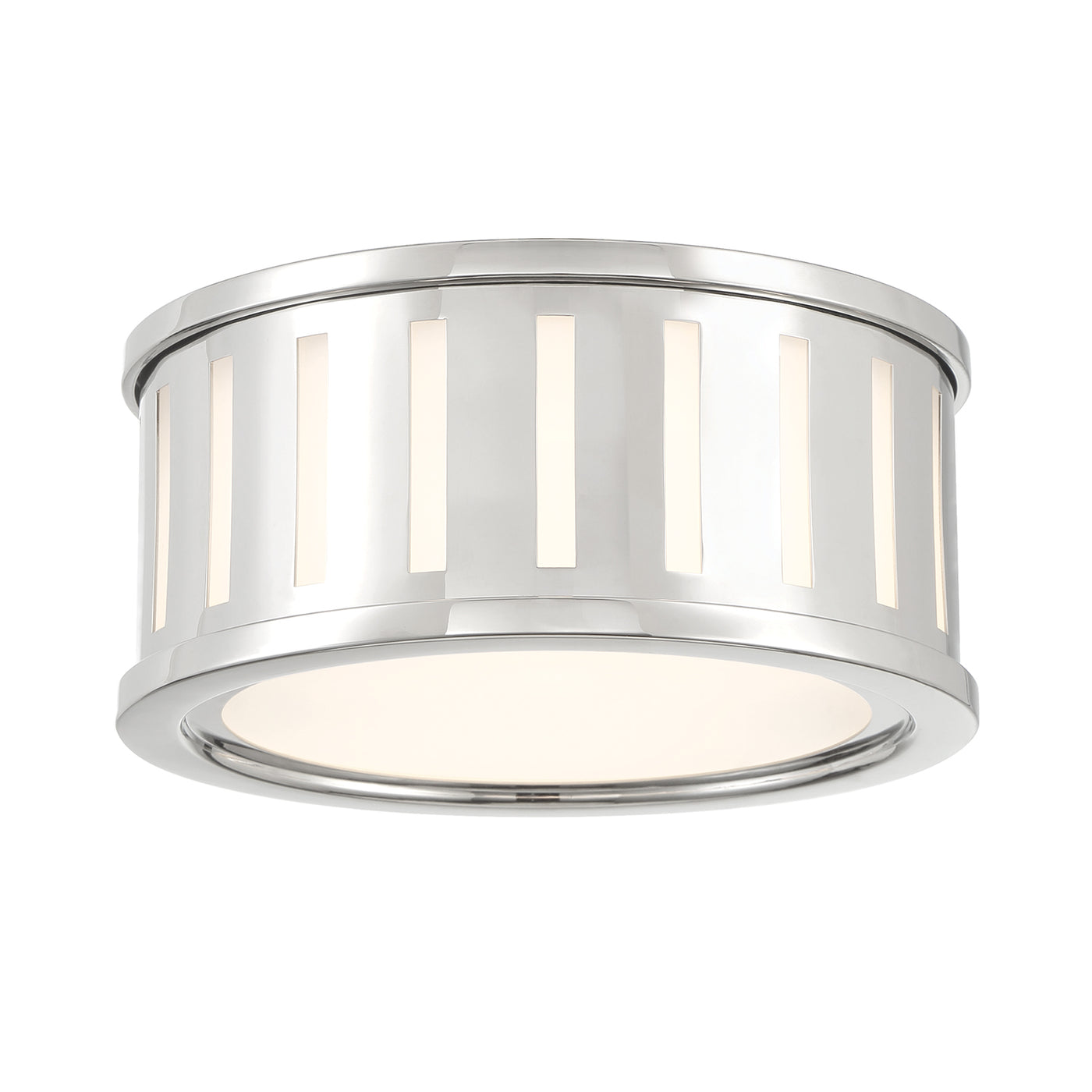 Kendal 2 Light Polished Nickel Flush Mount Semi Flush Crystorama