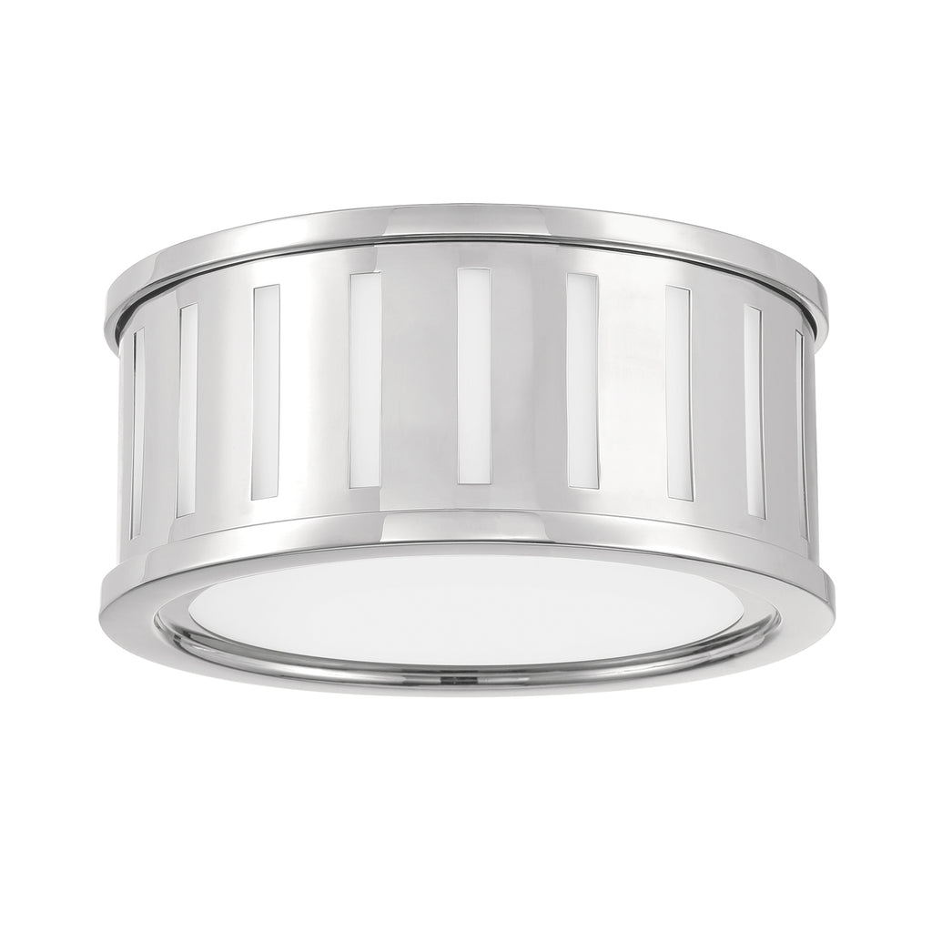 Kendal 2 Light Polished Nickel Flush Mount Semi Flush Crystorama