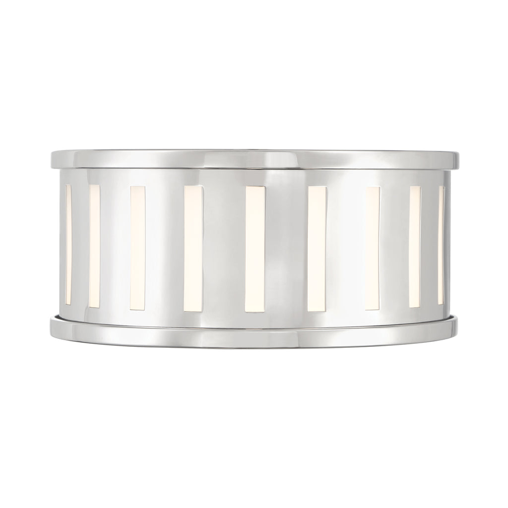 Kendal 2 Light Polished Nickel Flush Mount Semi Flush Crystorama