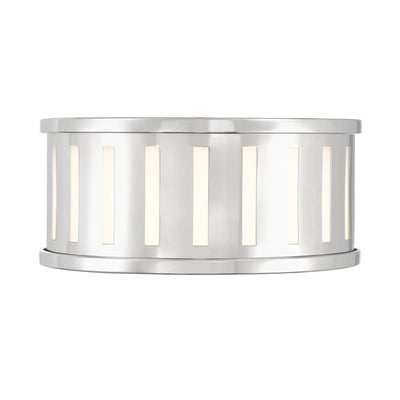 Kendal 2 Light Polished Nickel Flush Mount Semi Flush Crystorama