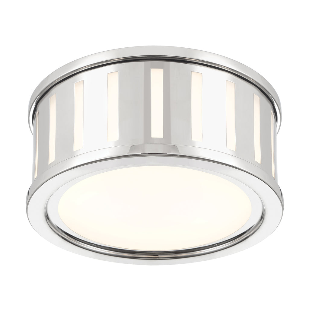 Kendal 2 Light Polished Nickel Flush Mount Semi Flush Crystorama