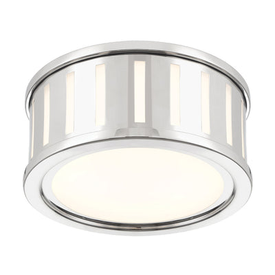 Kendal 2 Light Polished Nickel Flush Mount Semi Flush Crystorama