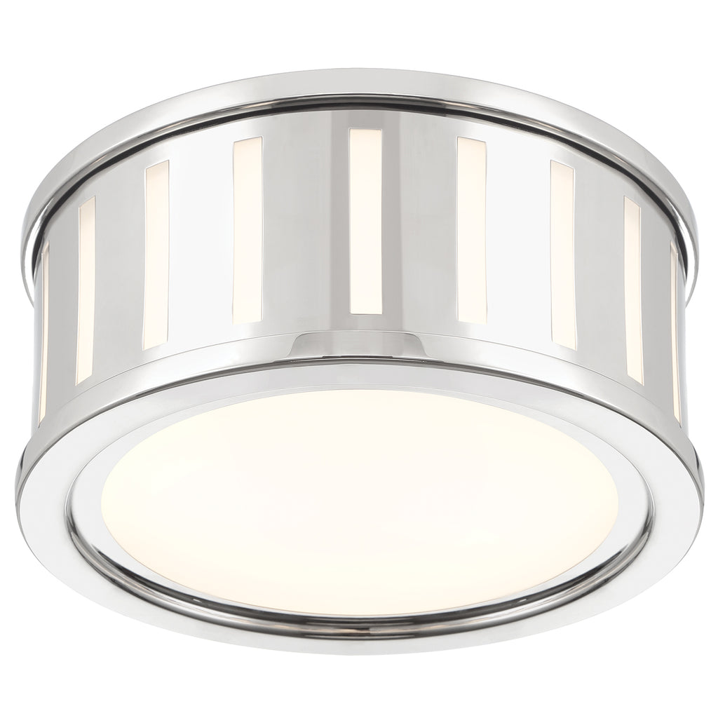 Kendal 2 Light Polished Nickel Flush Mount Semi Flush Crystorama