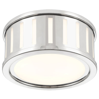 Kendal 2 Light Polished Nickel Flush Mount Semi Flush Crystorama