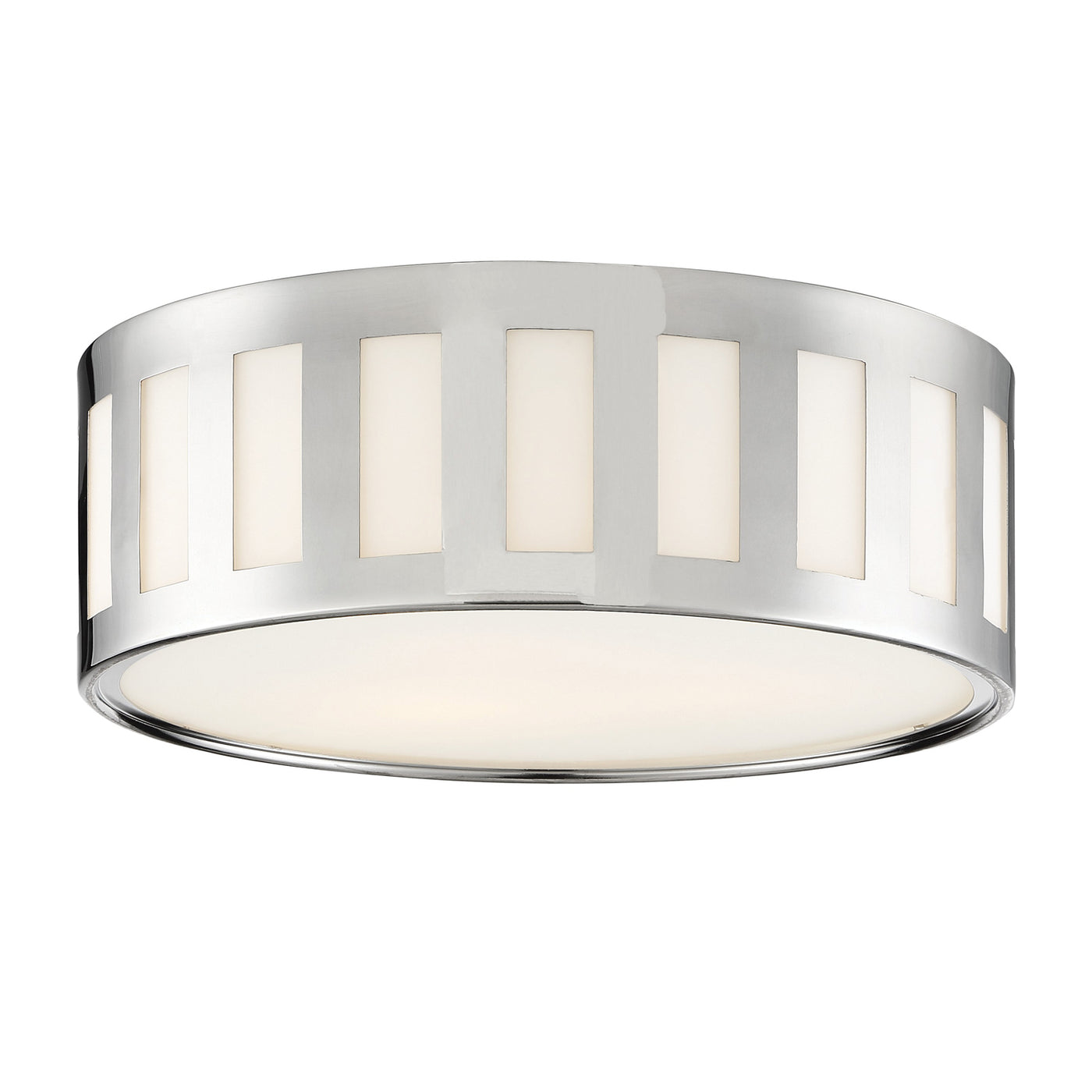 Kendal 3 Light Polished Nickel Flush Mount Semi Flush Crystorama