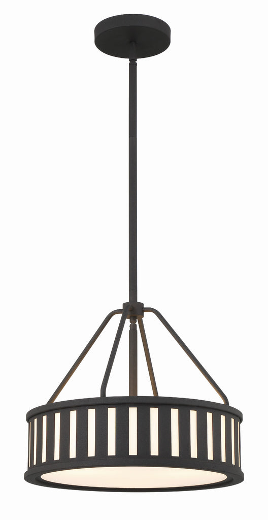 Kendal 3 Light Black Forged Mini Chandelier Chandelier Crystorama