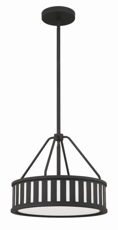 Kendal 3 Light Black Forged Mini Chandelier Chandelier Crystorama