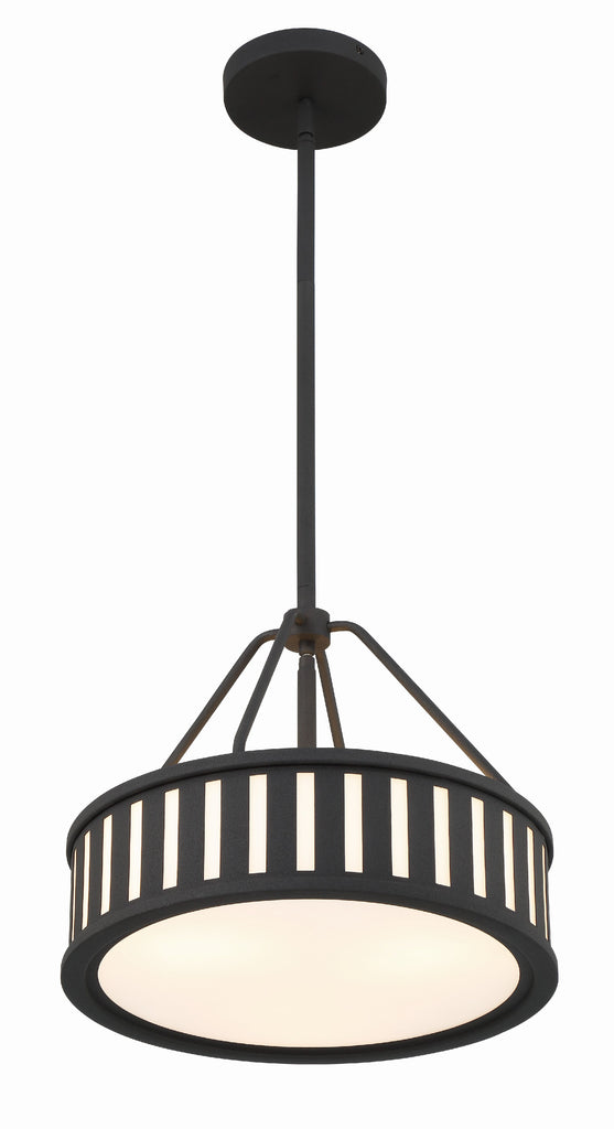 Kendal 3 Light Black Forged Mini Chandelier Chandelier Crystorama